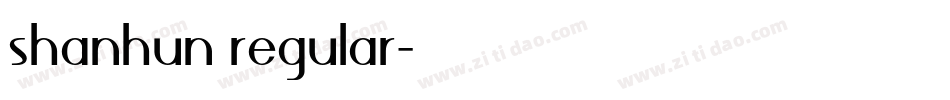 shanhun regular字体转换